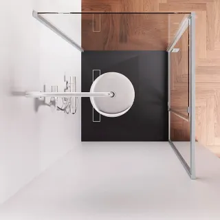 Душевой уголок AM.PM Gem W90G-404-090MT профиль серебристый 90х90 см